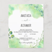 予算結婚式招待状。招待状 (正面)