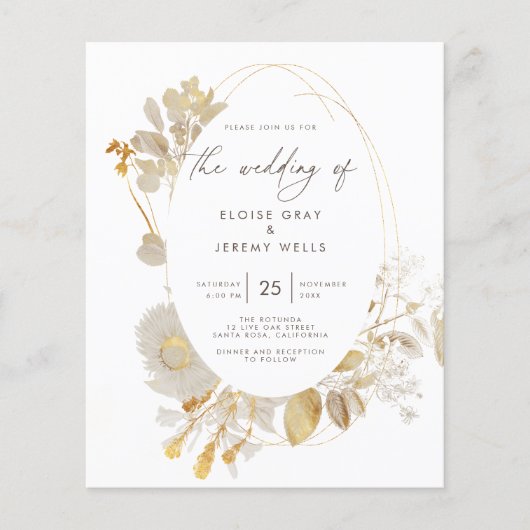 予算結婚式招待状 | Bella Flyer チラシ (正面)