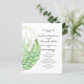 予算結婚式 プログラムカード。 (スタンド正面)