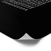 予算結婚表。色カスタマイズ付け ポスター (角)