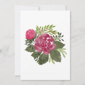 予算絵を描フローラブライダルシャワー招待 招待状 (裏面)