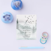 予算自然、森と鳥結婚のフライヤー チラシ (シングル)