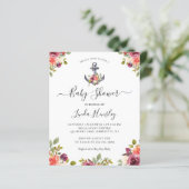 予算航海のいかりフローラベビーシャワー招待状 (スタンド正面)