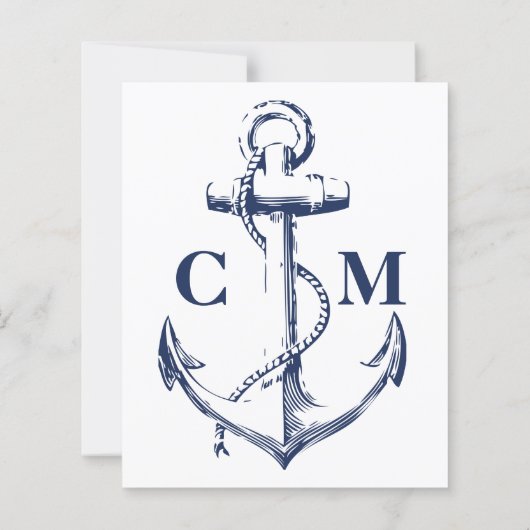 予算航海のいかり海軍の退職招待状 (裏面)