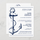 予算航海のいかり海軍の退職招待状 (正面/裏面)