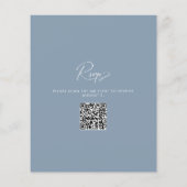 予算航海のいかり結婚式の招待ブルーQRコード チラシ (裏面)