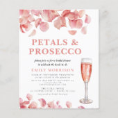 予算花びら&プロセッコブライダルシャワー招待 (正面)