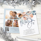 予算花模様私たちは3写真を行うQR結婚式の招待