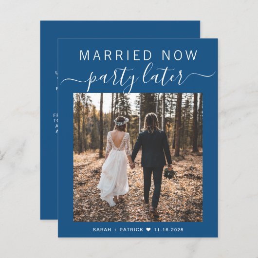 予算落ち込み写真ブルー結婚ズの発表 (正面/裏面)