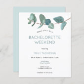 予算葉の旅程バチェロレッテ招待状 (正面/裏面)