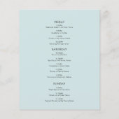 予算葉の旅程バチェロレッテ招待状 (裏面)