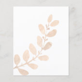 予算葉のScript Bridal Shower Invitation (裏面)