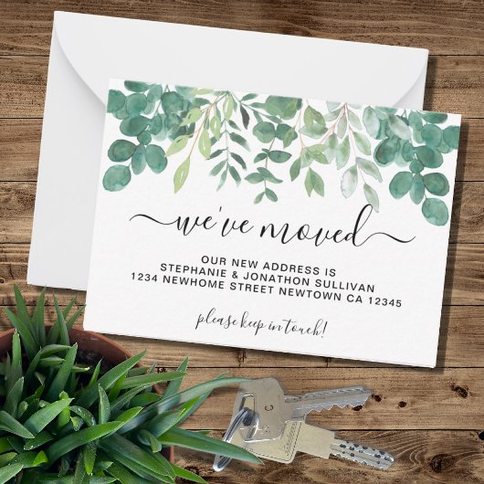 予算葉引っ越しました発表カード ノートカード