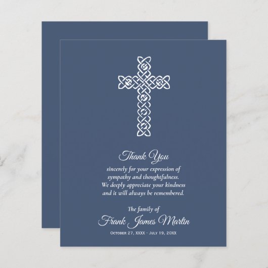 予算葬儀お祝いのLife Blueありがとう (正面/裏面)