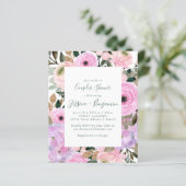 予算薄紫ピンクフローラストライプカップルのシャワー (スタンド正面)