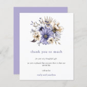 予算薄紫水の色花模様結婚ズサンキュー (正面/裏面)