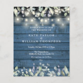 予算薄紫素朴文字列ライトウェディング招待 (正面)