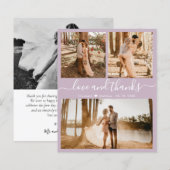 予算薄紫3 Photo Collage 結婚's Thank You (正面/裏面)