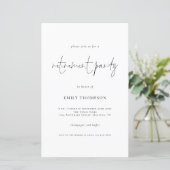 予算計画シンプルスクリプト除・売却パーティー招待状 (スタンド正面)