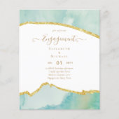 予算計算金ゴールド婚約パーティ モダン (正面)