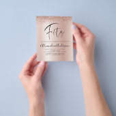 予算誕生日グリッターバラ金ゴールドフライヤー チラシ (手)