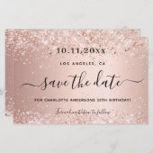 予算誕生日パーティバラ金ゴールド保存日付 (正面/裏面)