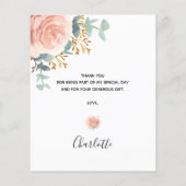 予算誕生日フローラユーカリサンキューカード (裏面)