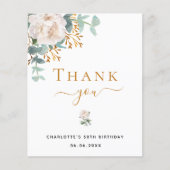 予算誕生日フローラユーカリサンキューカード (正面)