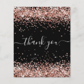 予算誕生日ブラックバラ金ゴールド感謝していグリッターユー (正面)