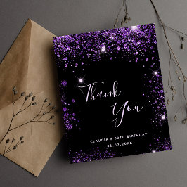 予算誕生日ブラックパープルグリッター感謝していyou