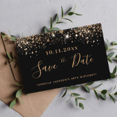 予算誕生日ブラック金ゴールドグリッター保存日