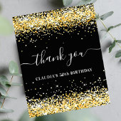 予算誕生日ブラック金ゴールド感謝していグリッターyou