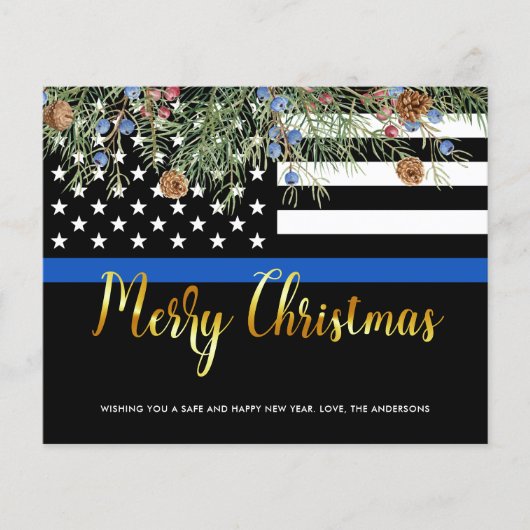 予算警察クリスマス法執行カード (正面)