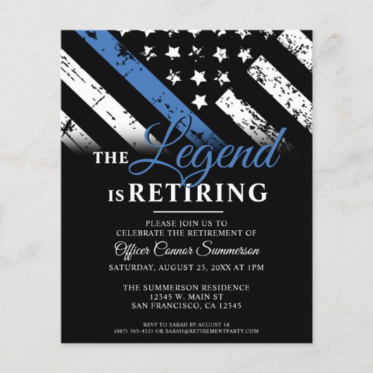 予算警察ブルーライン法執行退職 (正面)