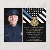 予算警察写真退職パーティの招待状 (正面)