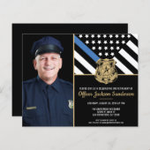 予算警察写真退職招待状 (正面/裏面)