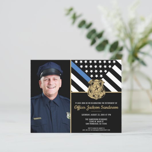 予算警察写真退職招待状 (スタンド正面)