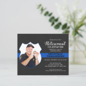 予算警察退職パーティー写真招待状 (スタンド正面)