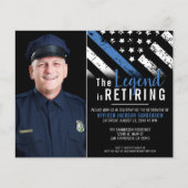 予算警察退職パーティー写真招待状 (正面)