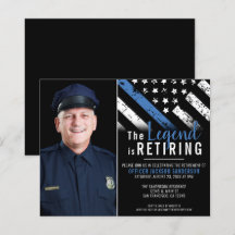 予算警察退職パーティー写真招待状