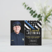 予算警察退職パーティー写真招待状 (スタンド正面)