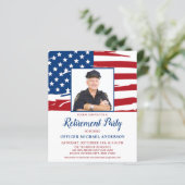 予算警察退職パーティー米国国旗の招待状 (スタンド正面)