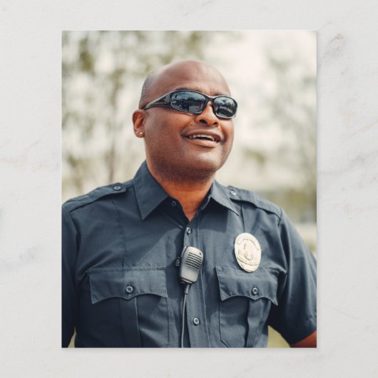 予算警察退職写真パーティの招待状 (裏面)