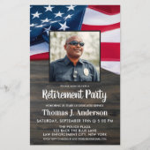 予算警察退職写真米国旗の招待 (正面)