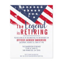 予算警察退職愛国的招待状