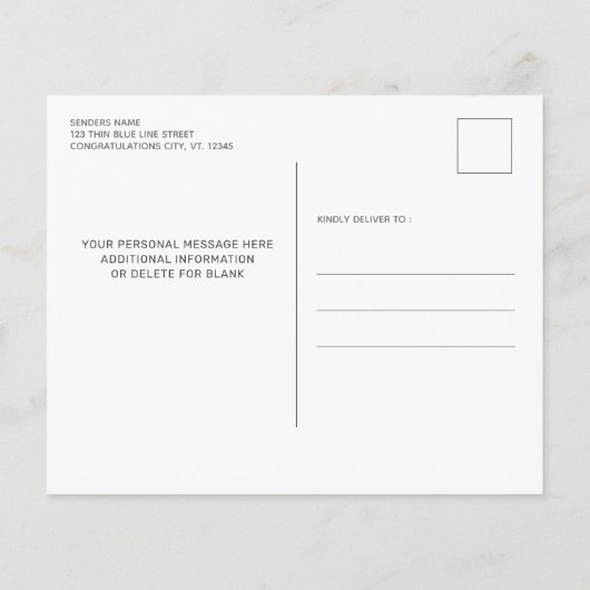 予算警察退職法執行招待状 (裏面)