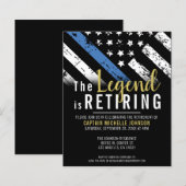 予算警察退職金シンブルーライン招待状 (正面/裏面)