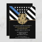 予算警察退職金シンブルーライン招待状 (正面/裏面)