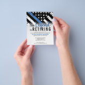 予算警察退職金シンブルーライン招待状 チラシ (手)