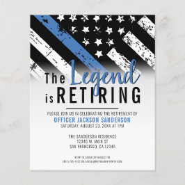 予算警察退職金シンブルーライン招待状 チラシ